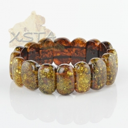 Baltic amber massive beads bracelet